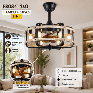 Lampu Kipas 2 in 1 F8034-460