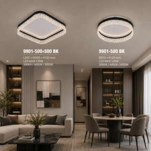 Lampu Plafon Kristal LED Modern 9901