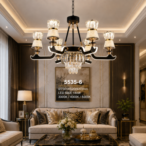Lampu Gantung Kristal LED Modern 5535-6