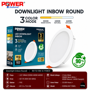 POWER Downlight Inbow Round 18W – 3 Color Mode