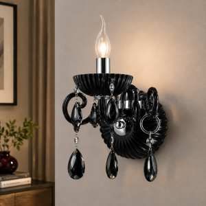 Lampu Dinding Kristal Modern 7342A-1 BK