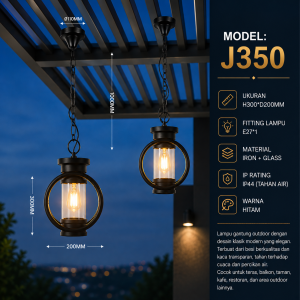 Lampu Gantung Outdoor Modern J350