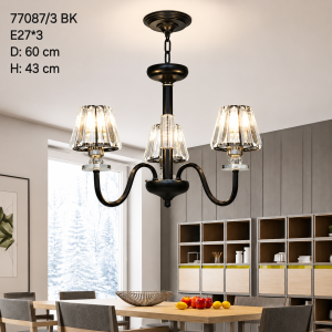 Lampu Gantung Chandelier Modern 77087/3 BK