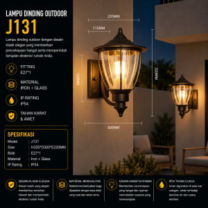 Lampu Dinding Outdoor Klasik J131