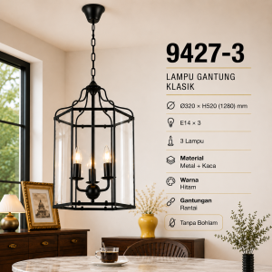 Lampu Gantung Klasik 9427-3