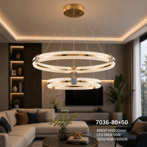 Lampu Gantung LED Modern 7036-80+50
