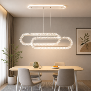 Lampu Gantung LED Oval Crystal Akrilik C1295