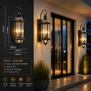Lampu Dinding Outdoor J110L/BK