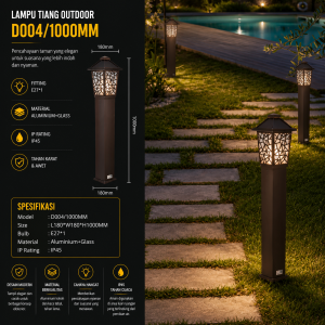 Lampu Tiang Outdoor D004/1000MM