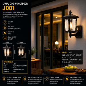 Lampu Dinding Outdoor Klasik J001
