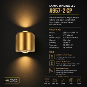 Lampu Dinding LED Modern A957-2 CP