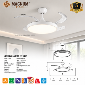 MAGNUM FAN DY8045-4B/42 WHITE