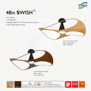 Kipas Plafon EDMA SWISH 48" DC
