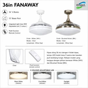 Kipas Plafon FANAWAY 36 Inch