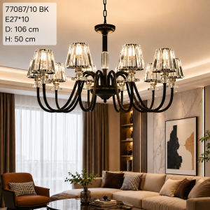 Lampu Gantung Chandelier Modern 77087/10 BK