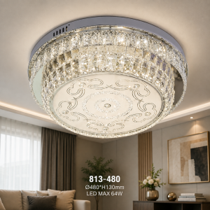 Lampu Plafon LED Kristal Modern 813-480
