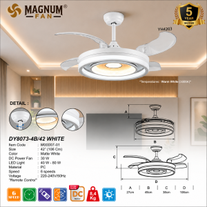 MAGNUM FAN DY8073-4B/42 WHITE