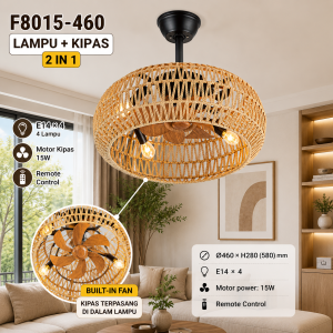 Lampu Kipas 2 in 1 F8015-460