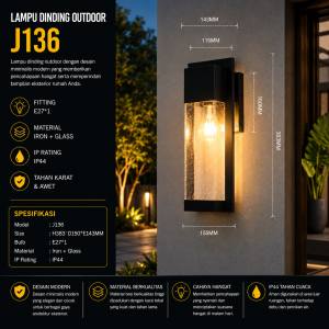 Lampu Dinding Outdoor Modern J136