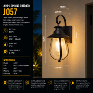 Lampu Dinding Outdoor Klasik J057