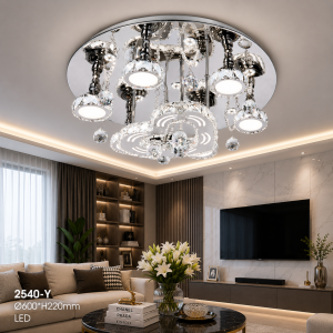 Lampu Plafon Kristal LED Modern 2540-Y
