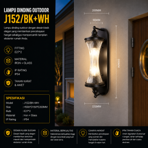 Lampu Dinding Outdoor Klasik J152/BK+WH