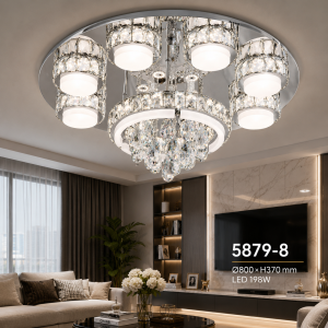 Lampu Plafon Kristal LED Modern  5879-8