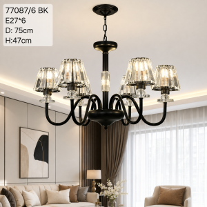 Lampu Gantung Chandelier Modern 77087/6 BK