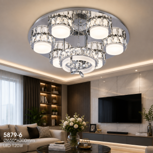 Lampu Plafon Kristal LED Modern 5879-6