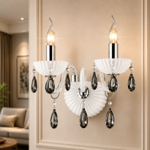 Lampu Dinding Kristal Modern 7342-2 WH