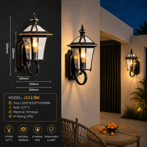 Lampu Dinding Outdoor J111/BK