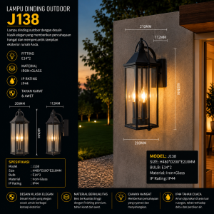 Lampu Dinding Outdoor Klasik J138