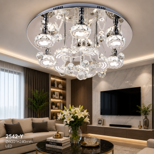 Lampu Plafon Kristal LED Modern 2542-Y