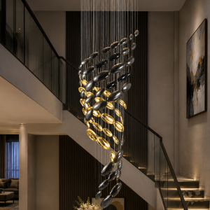 Lampu Gantung Void Modern Type 50139/Ø800MM-BK+GD