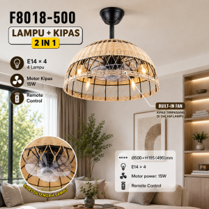 Lampu Kipas 2 in 1 F8018-500