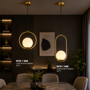 Lampu Gantung Modern 8478-1 GAB & 8479-1 GAB