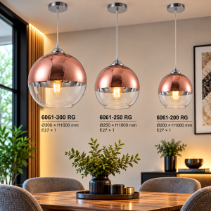 Lampu Gantung 6061 RG Rose Gold Modern