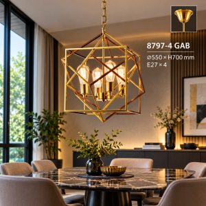 Lampu Gantung Geometris Modern 8797-4 GAB