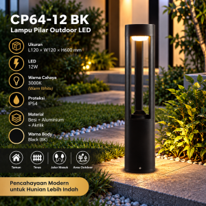 Lampu Taman LED CP64-12 BK