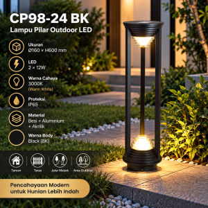 Lampu taman Outdoor LED CP98-24 BK
