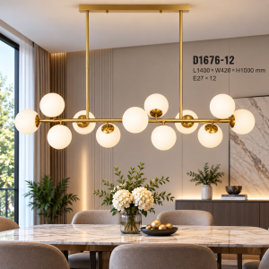 Lampu Gantung Bola Kaca Modern D1676-12