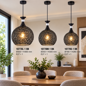 Lampu Gantung Kawat Aluminium 10778 BK