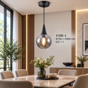 Lampu Gantung Kaca Smoke 11191-1