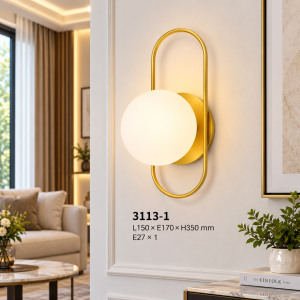 Lampu Dinding Bola Kaca Modern 3113-1