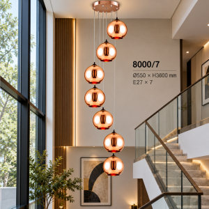 Lampu Gantung Void Rose Gold 8000/7
