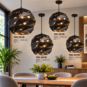 Lampu Gantung Geometris 7683 BK