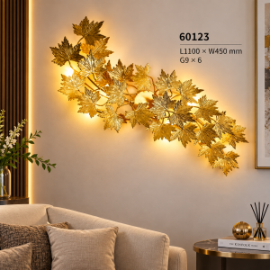 Lampu Dinding Daun Gold 60123