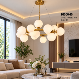 Lampu Gantung Bola Kaca Modern D1506-15