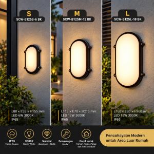Lampu Dinding Outdoor LED B125 Series BK