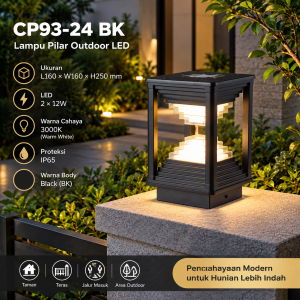 Lampu Pilar Outdoor LED CP93-24 BK